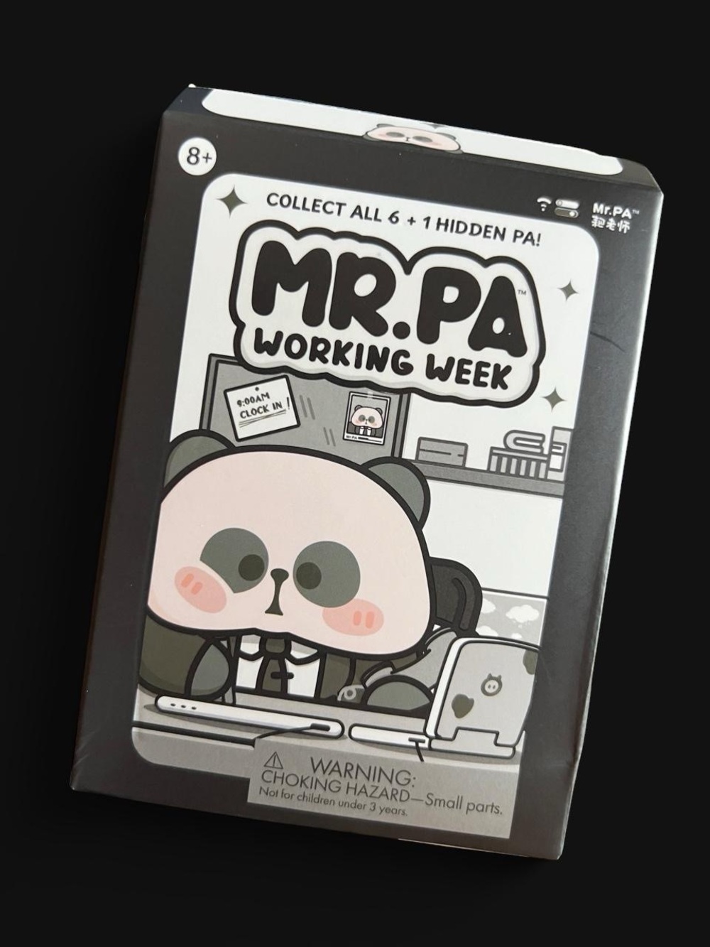 MR.PA Working Week Panda figure - Black & White